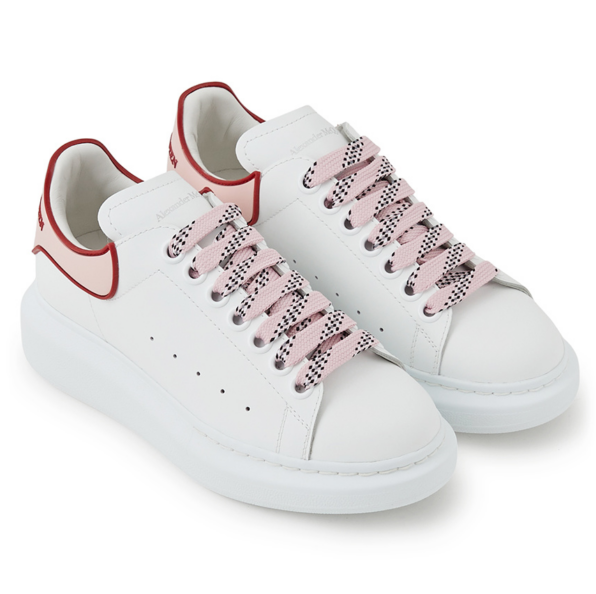 Alexander McQueen White Pink Carnelian Red