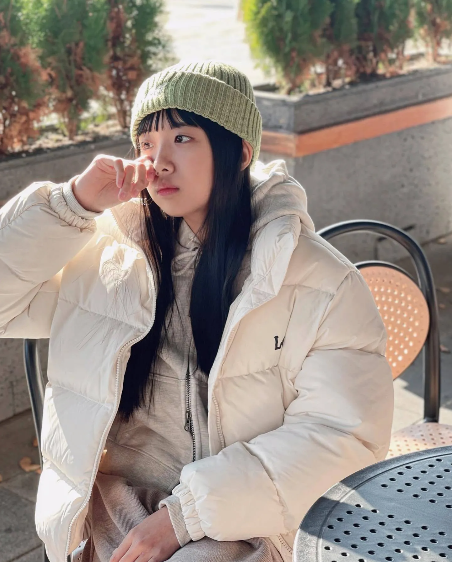 Lee Puffer Jacket White