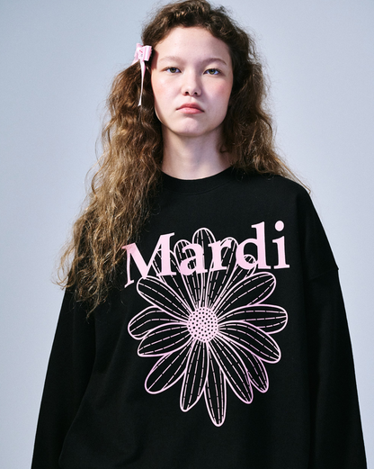 MARDI MERCREDI Sweatshirt Flowermardi ''Black Pink''