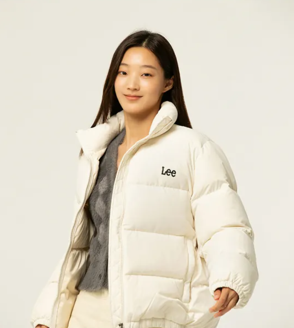 Lee Puffer Jacket White