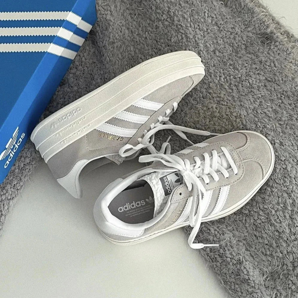 [厚底]Adidas Gazelle Bold Grey Two HQ6893 - HADNUS