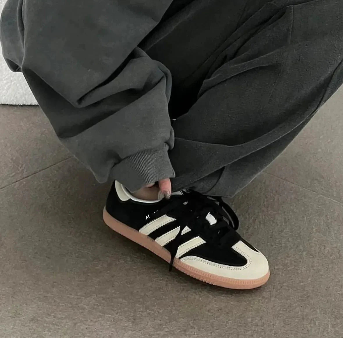 ADIDAS SAMBA OG 杏茶黑 - HADNUS