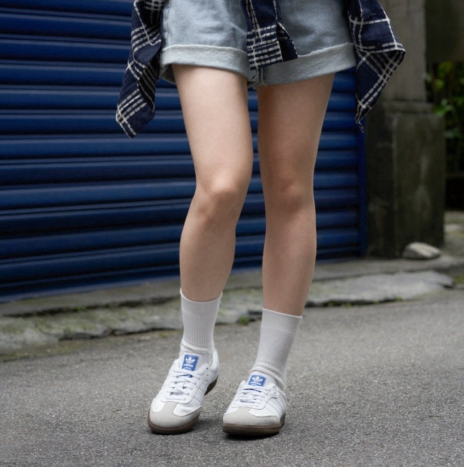 Adidas Samba OG Cloud White Blue Gum - HADNUS