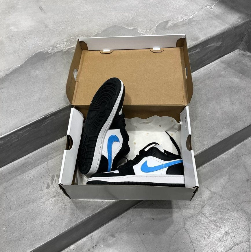 Air Jordan 1 Low Wmns Black University Blue - HADNUS