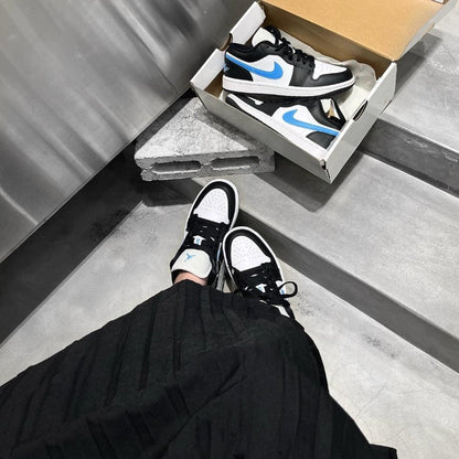 Air Jordan 1 Low Wmns Black University Blue - HADNUS