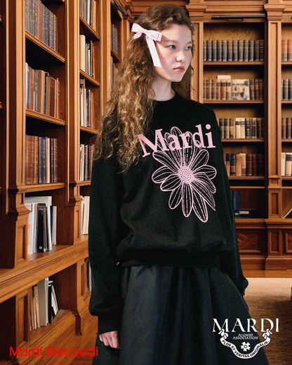 MARDI MERCREDI Sweatshirt Flowermardi ''Black Pink''