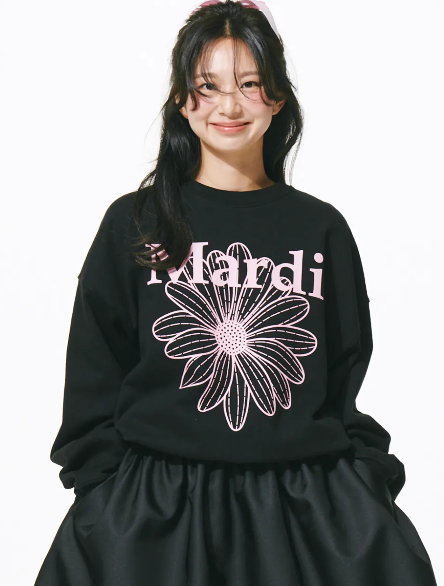 MARDI MERCREDI Sweatshirt Flowermardi ''Black Pink''