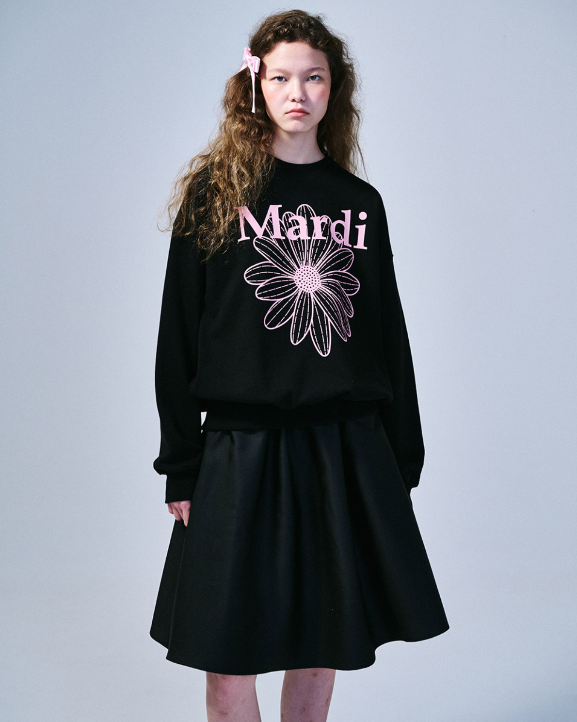 MARDI MERCREDI Sweatshirt Flowermardi ''Black Pink''