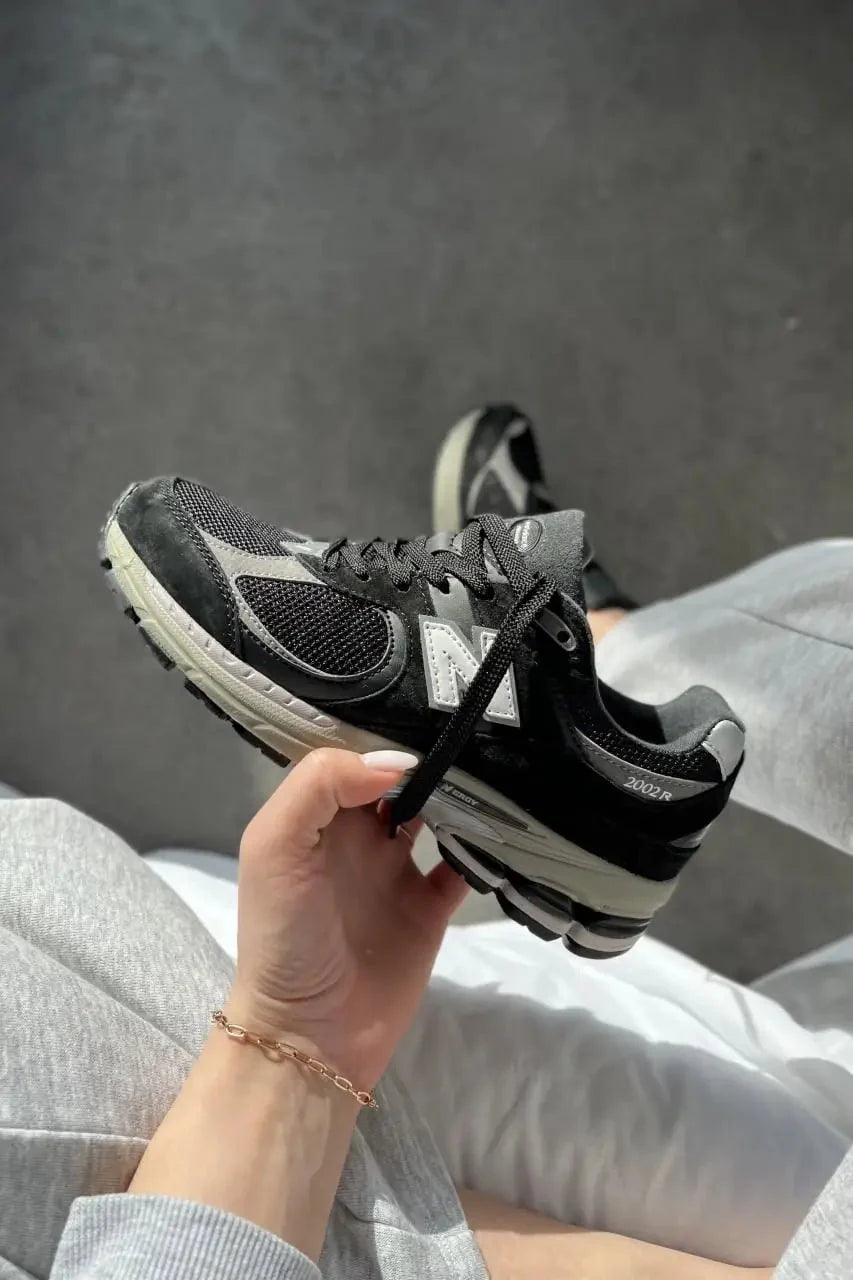 New Balance 2002R Black Dark Grey White M2002RR1 - HADNUS