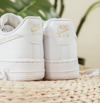 Nike Air Force 1 Low White Gold 刺繡 - HADNUS