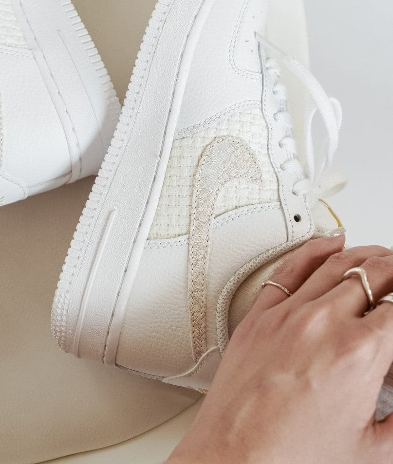 Nike Air Force 1 Low White Gold 刺繡 - HADNUS