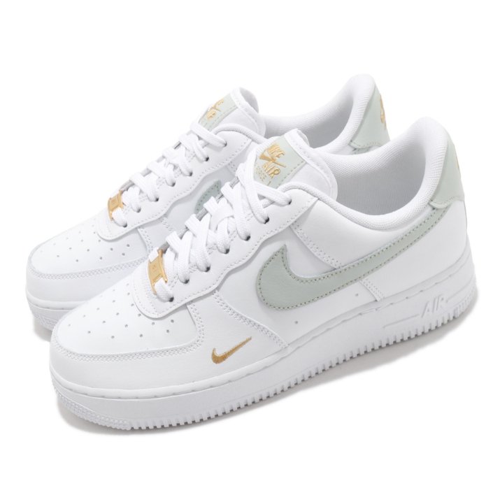 Nike Air Force 1 Low White Grey Gold - HADNUS