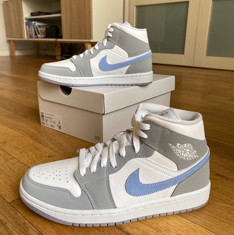 限時優惠! Nike Air Jordan 1 Mid Wolf Grey - HADNUS