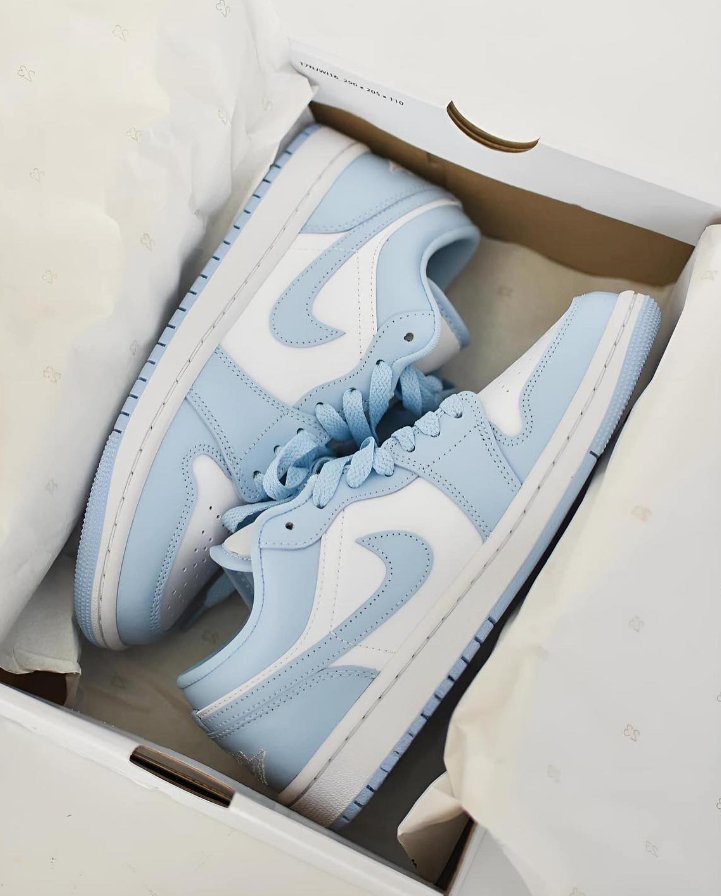 Nike W Air Jordan 1 Low Aluminum 天空藍 - HADNUS