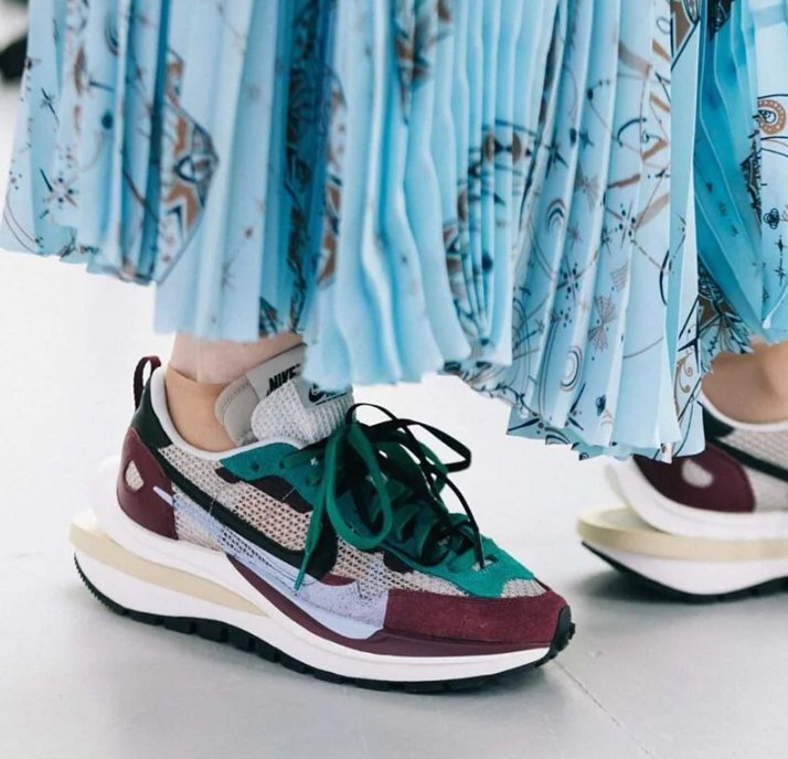 Sacai X Nike Vapor Waffle Purple Green - HADNUS